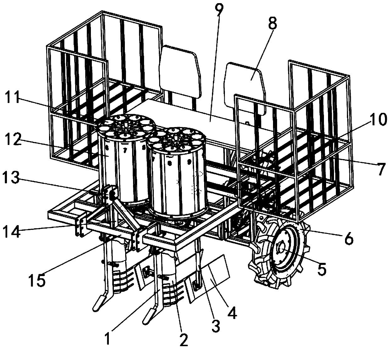 Tea-oil tree seedling transplanting device and using method thereof