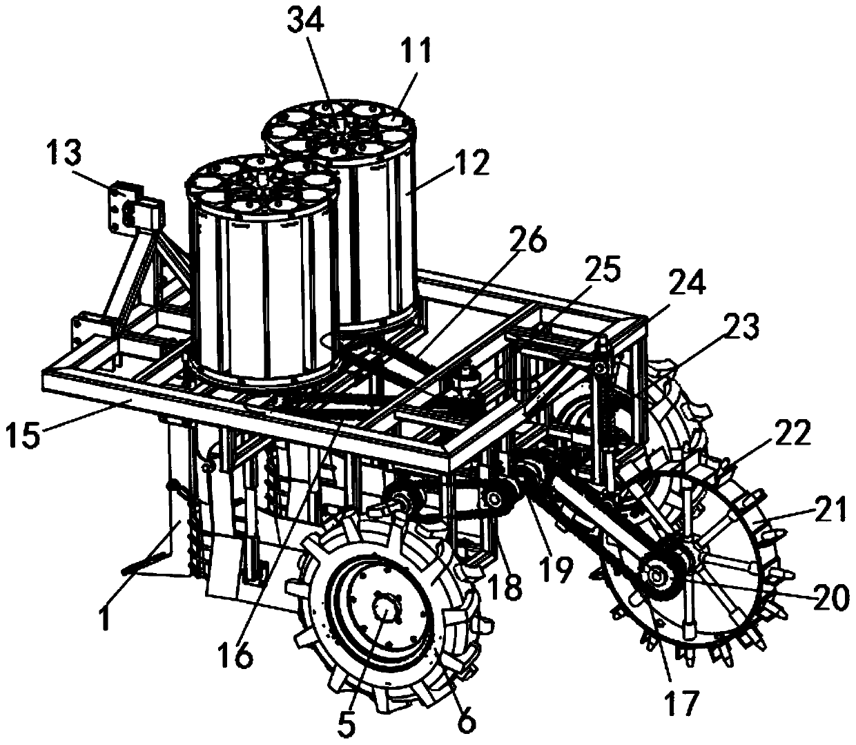 Tea-oil tree seedling transplanting device and using method thereof