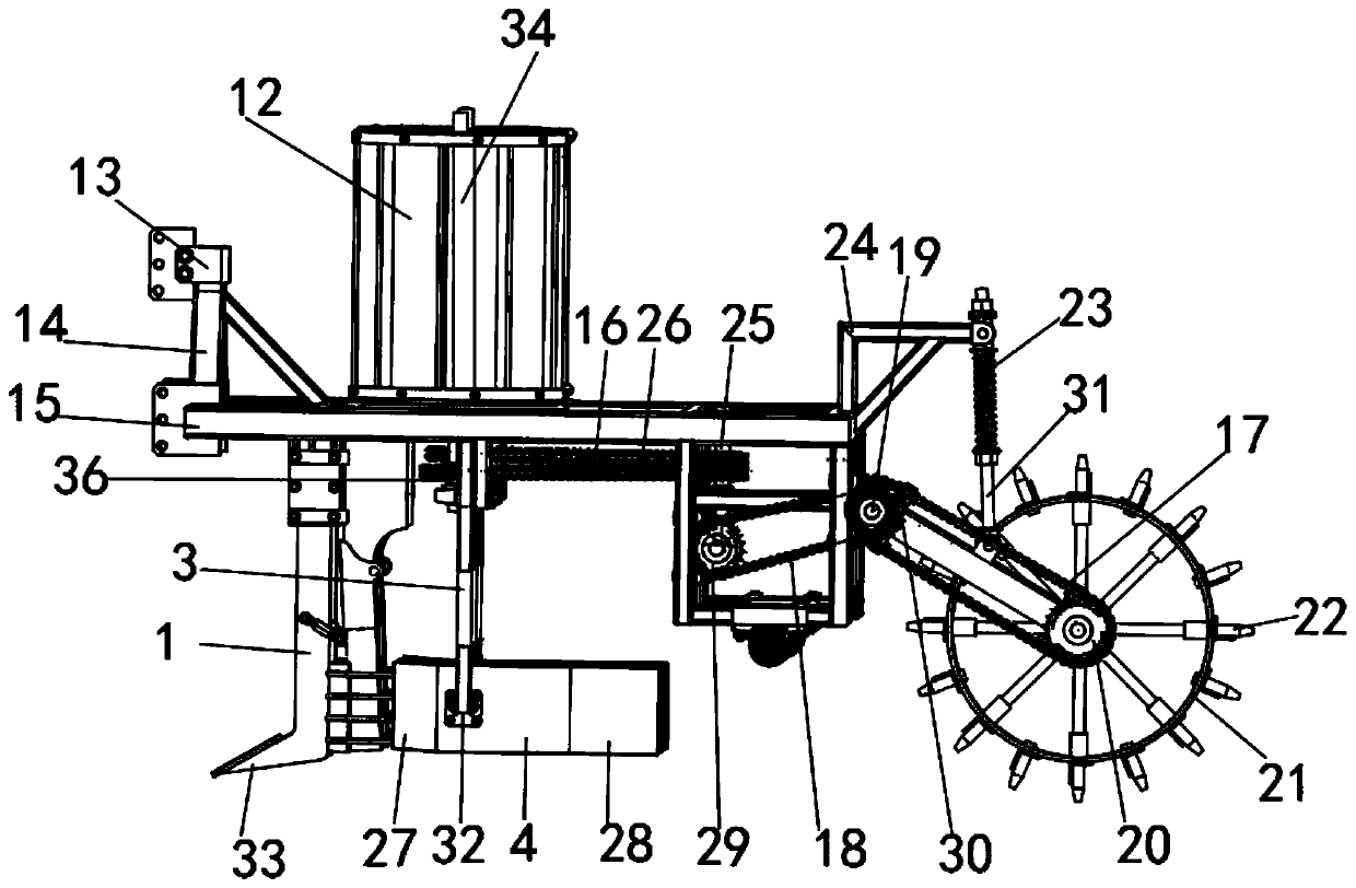 Tea-oil tree seedling transplanting device and using method thereof