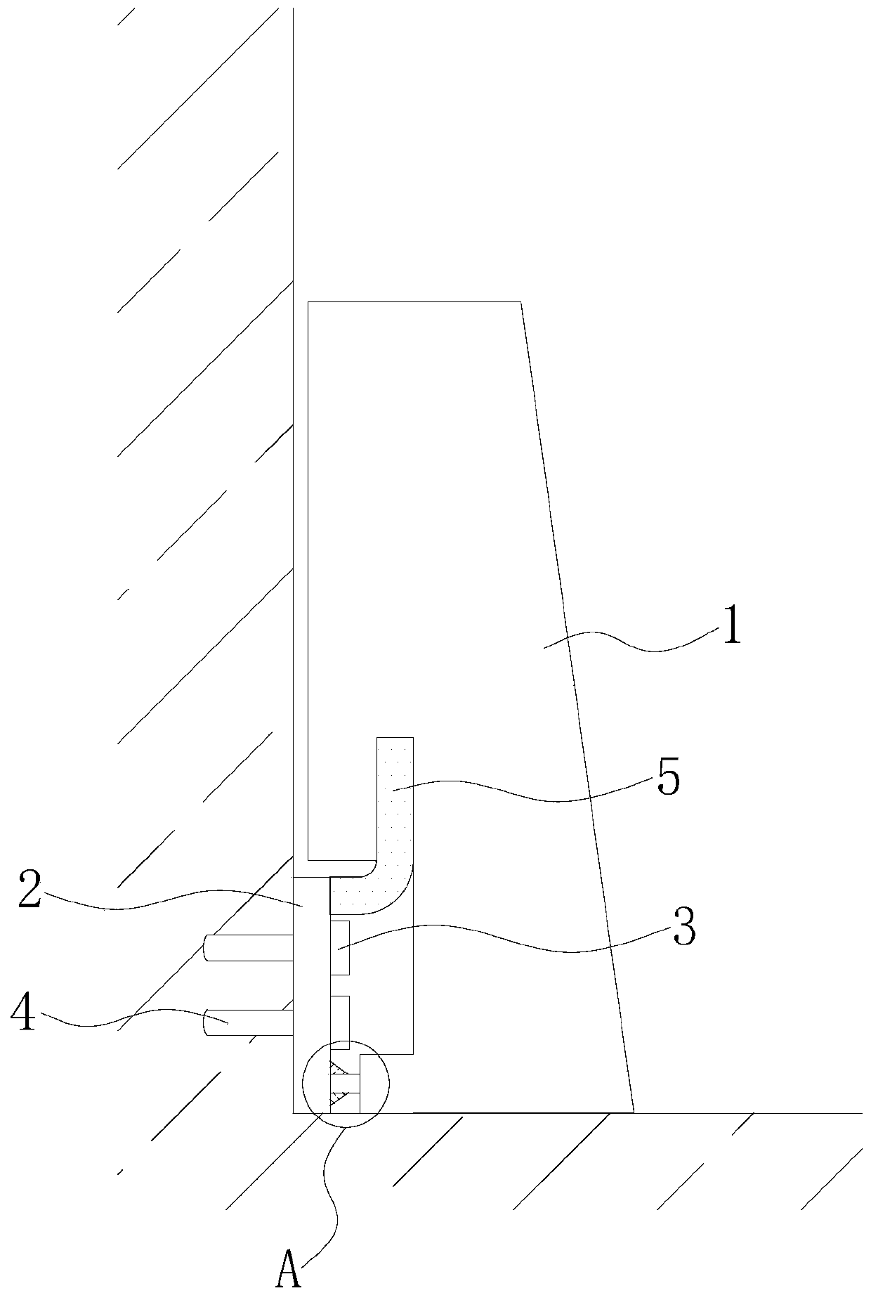 Anti-moving buckle type skirting board and mounting method