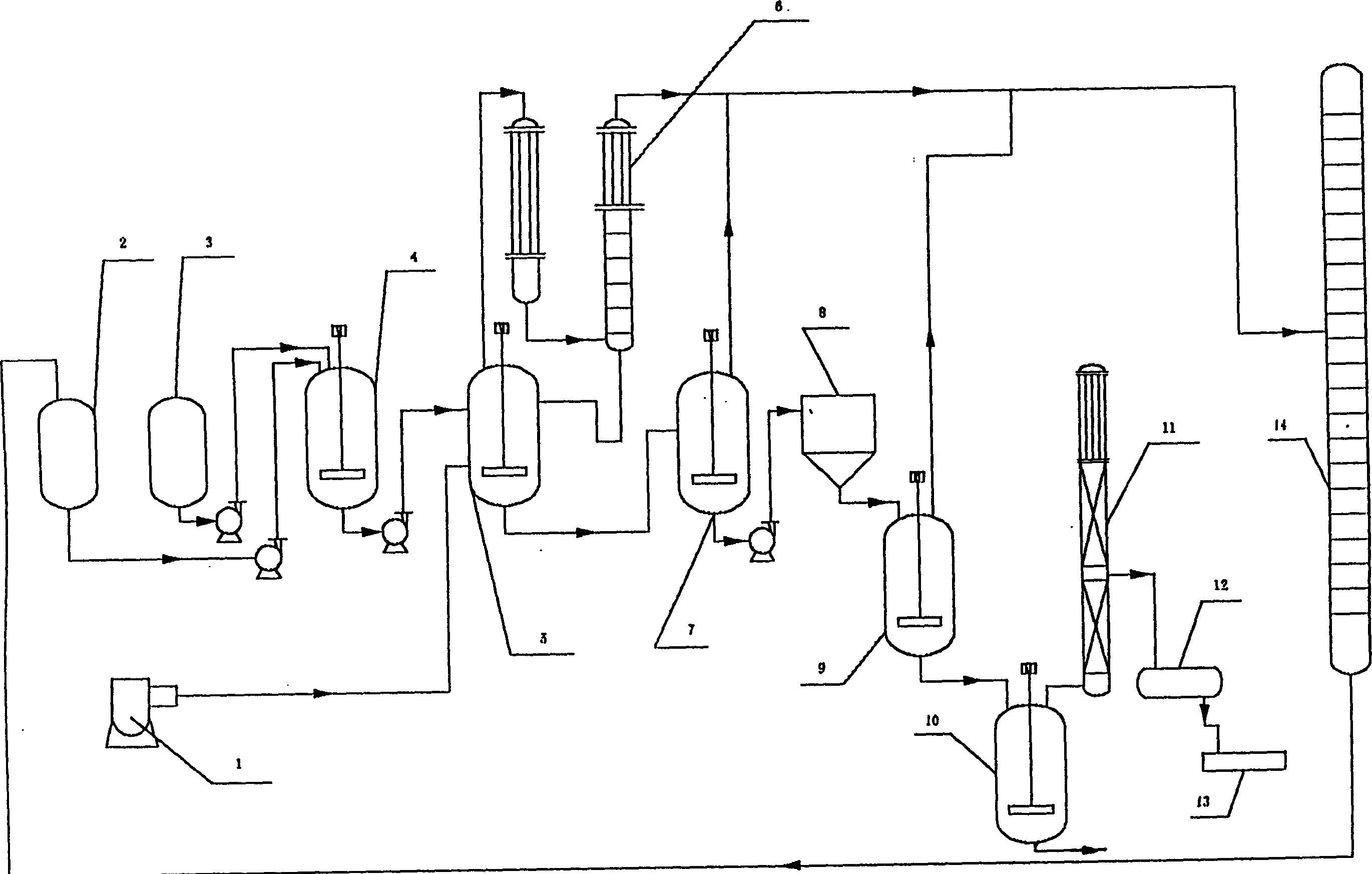 Process for producing trimellitic anhydride by continuous oxidizing process