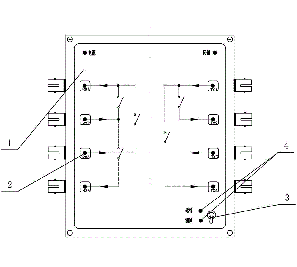 The working method of the switching optical path interface mechanism for the test of the relay protection device