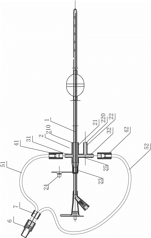 Triple-cavity stomach tube