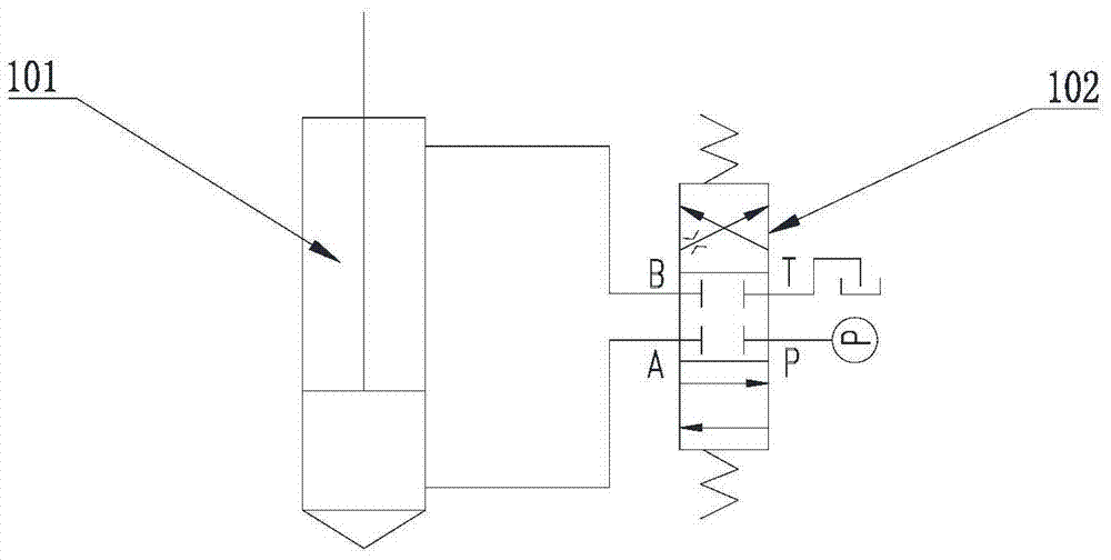 Differential hydraulic cylinder control circuit