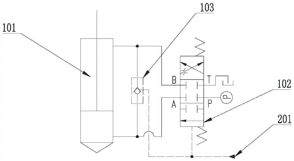 Differential hydraulic cylinder control circuit