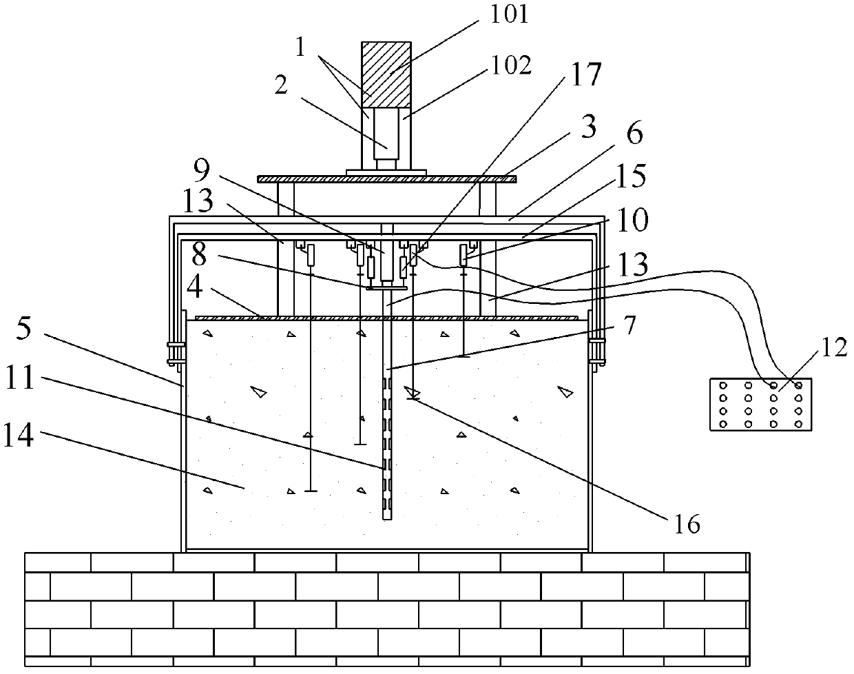 Device for measuring negative skin friction of pile soil