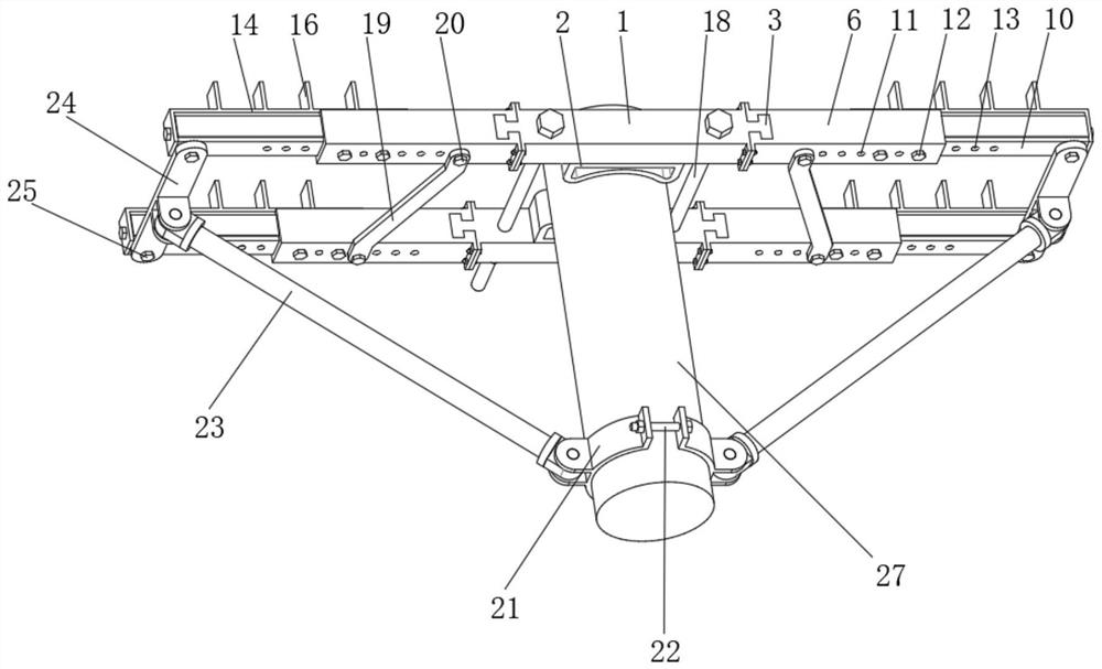 Assembled cross arm structure applied to electric tower