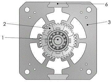 Spiral stepping motor stator and rotor mechanism and spiral stepping motor