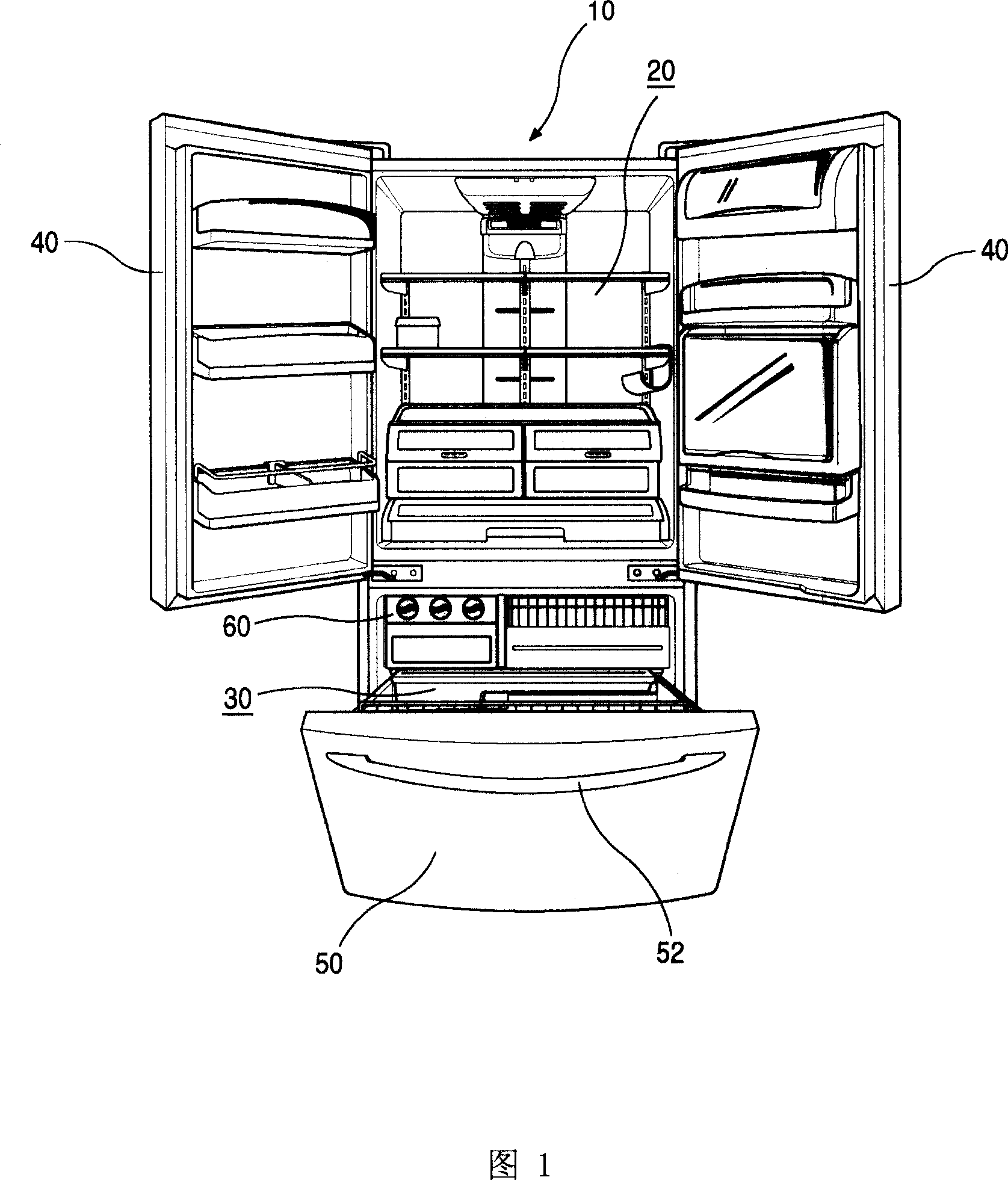 Structure for setting ice-maker connector of refrigerator