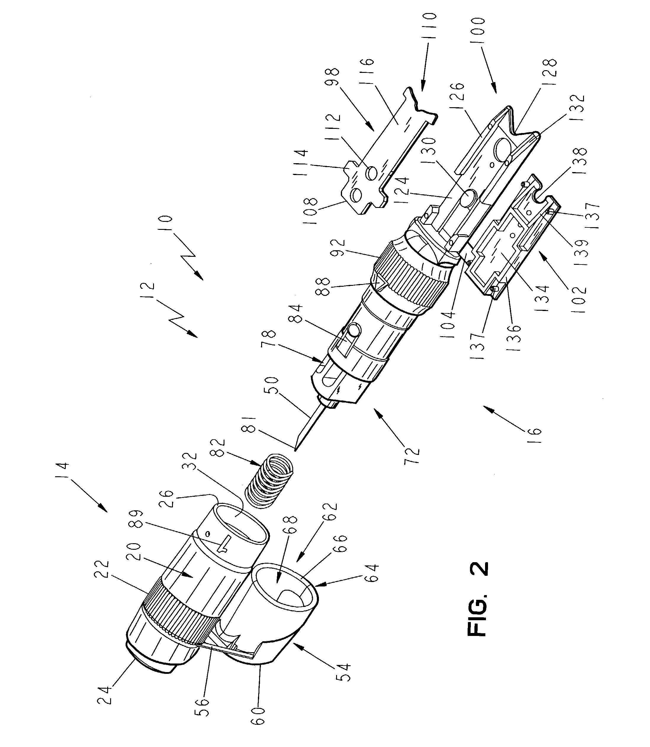 Consolidated body fluid testing device and method