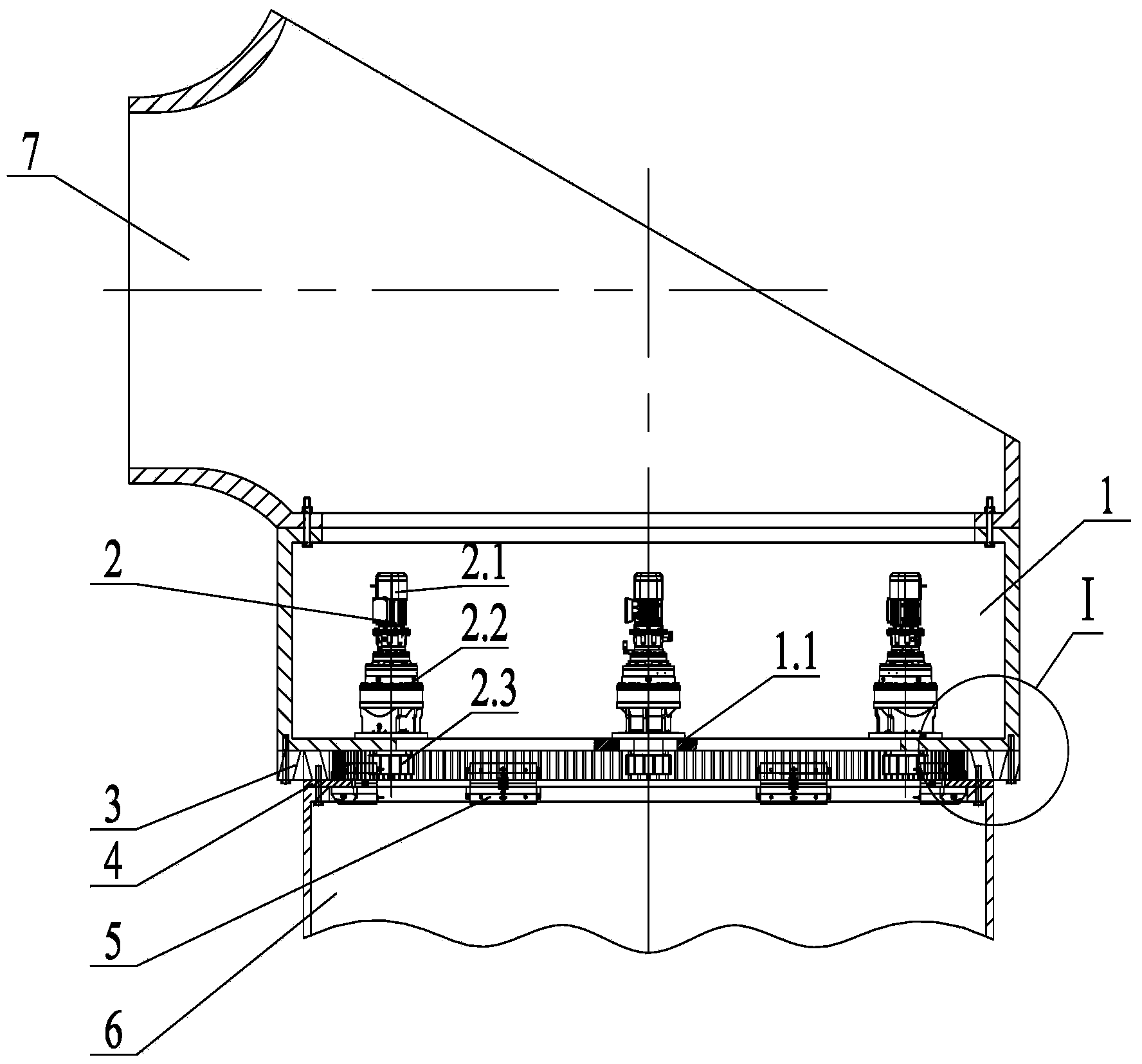Yaw system of wind generating set and wind generating set comprising system