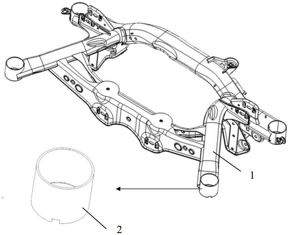 Bushing sleeve for vehicle frame and forming method thereof