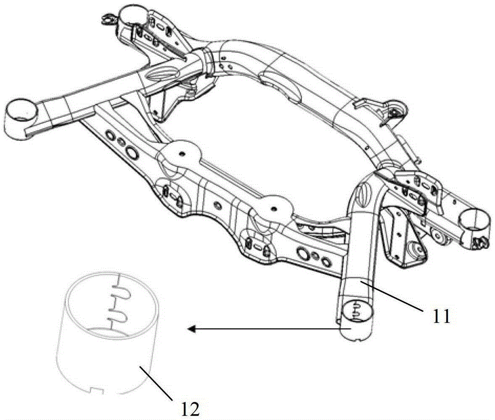 Bushing sleeve for vehicle frame and forming method thereof