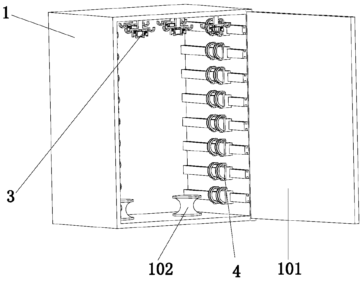 Power distribution cabinet with cable arrangement function