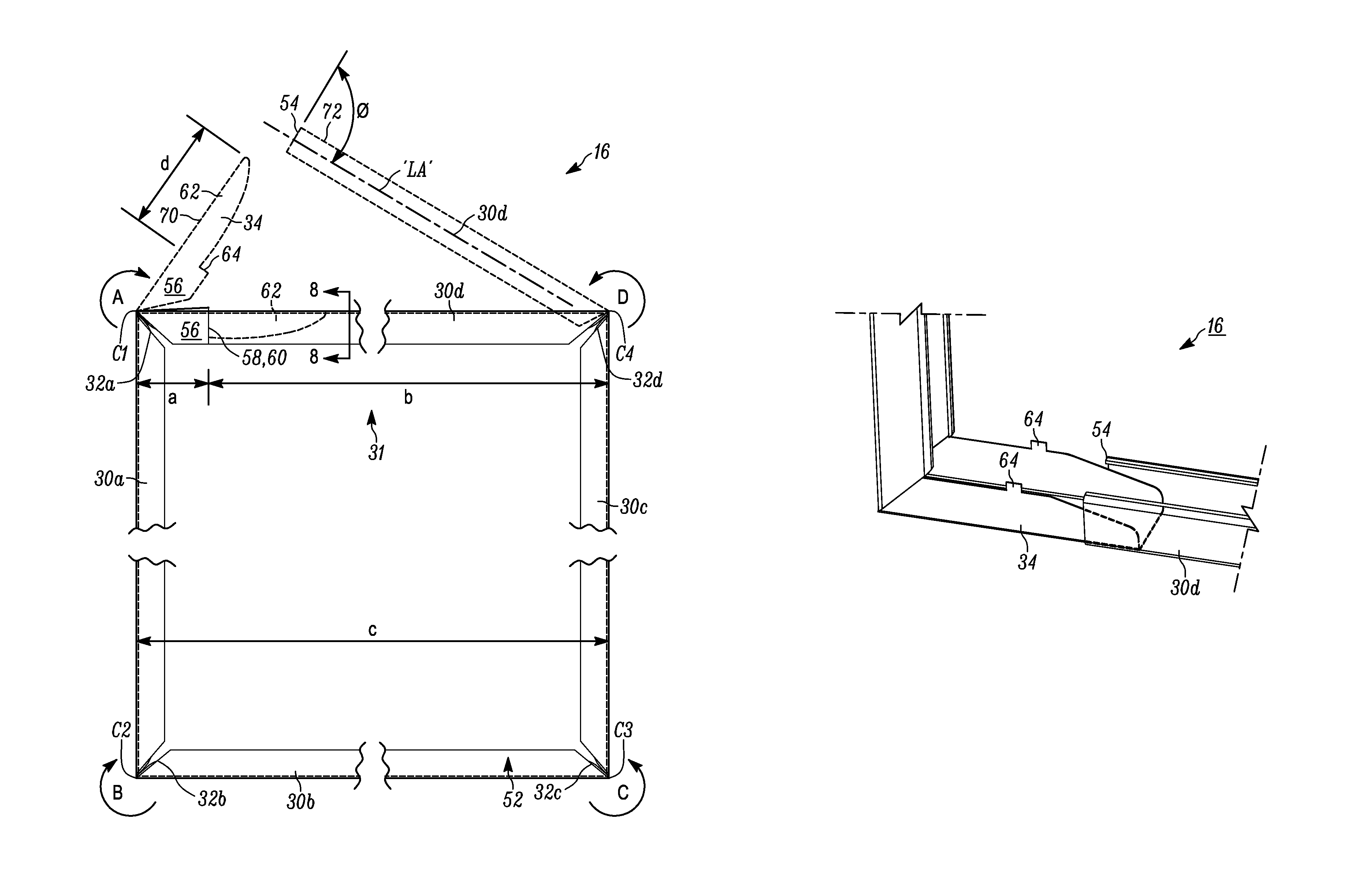 Spacer frame and method of making same