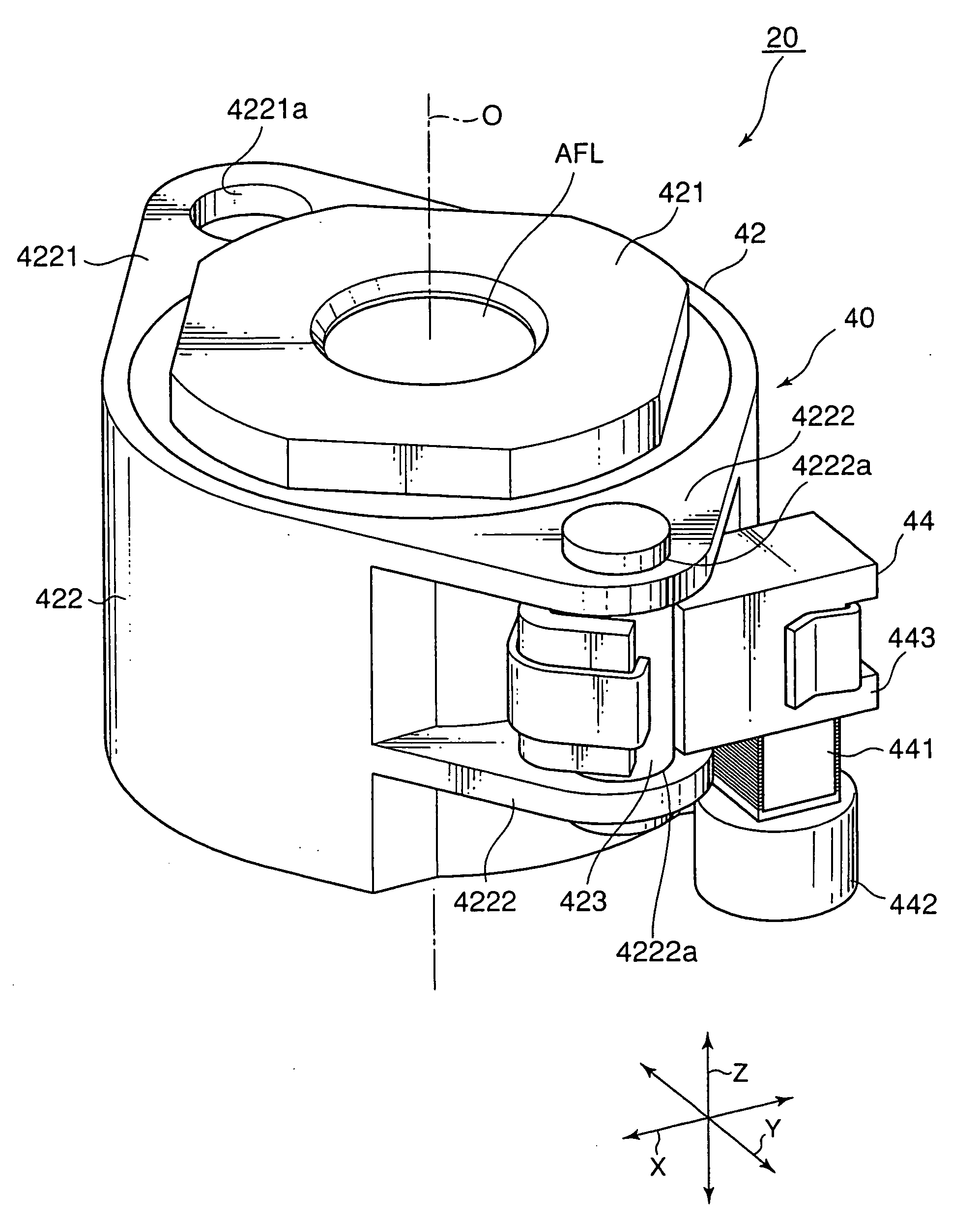 Driving device capable of transferring vibrations generated by an electro-mechanical transducer to a vibration friction portion with a high degree of efficiency