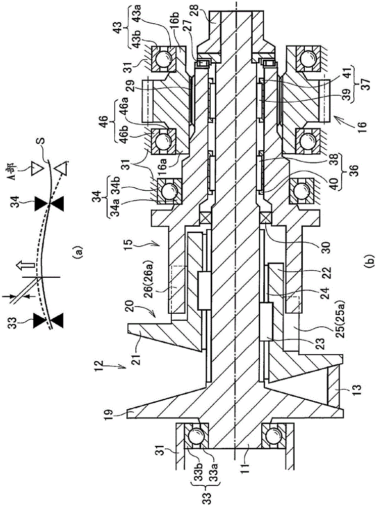 Shaft support structure for belt-type stepless transmission
