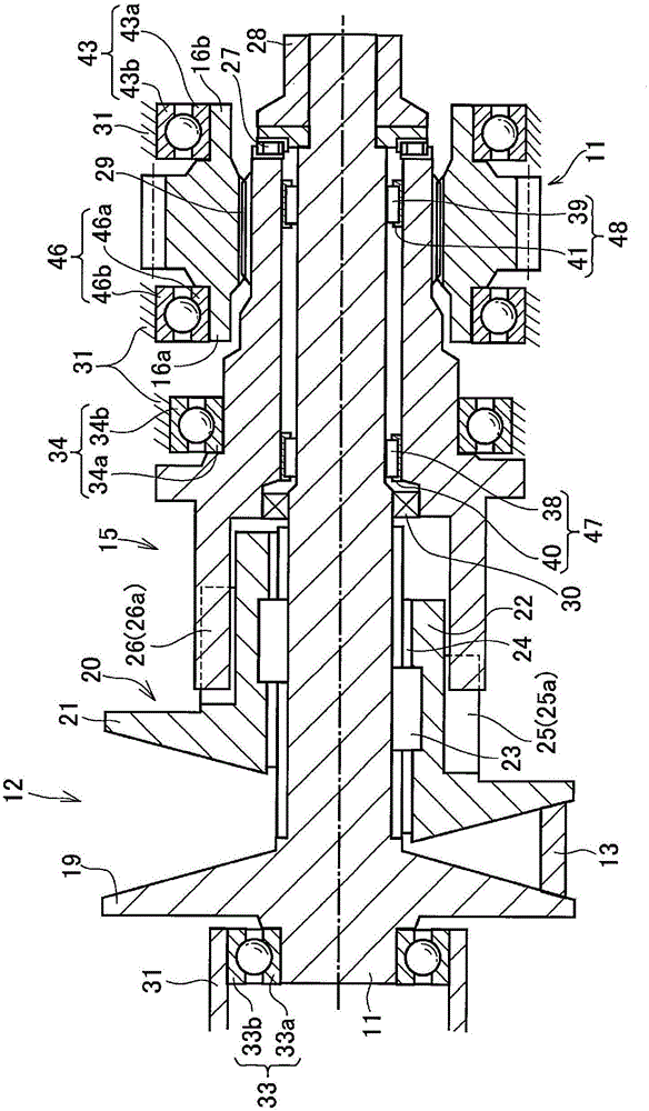 Shaft support structure for belt-type stepless transmission