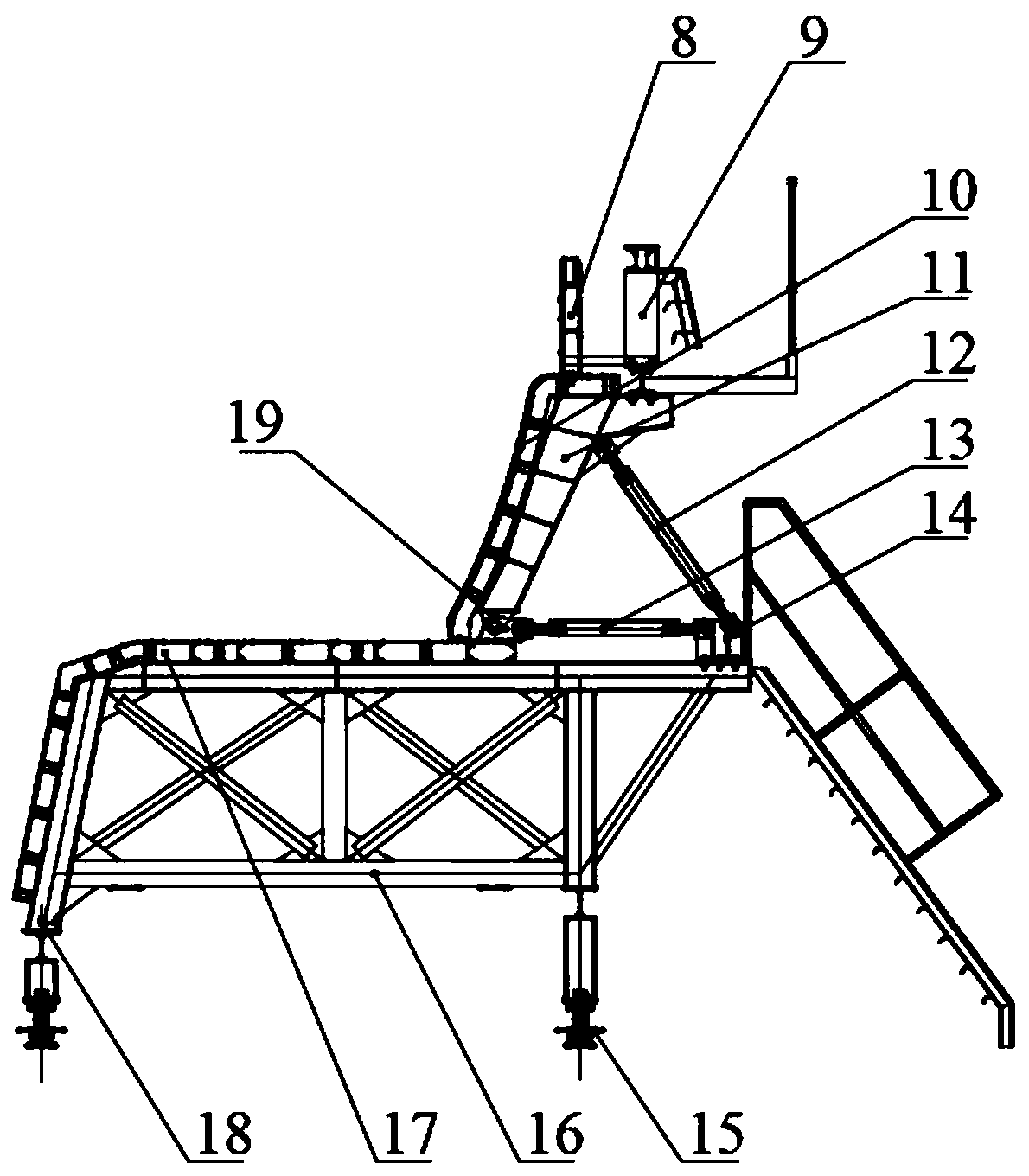 Action regulation fabricated formwork for U-box combined continuous beam segment cast-in-place