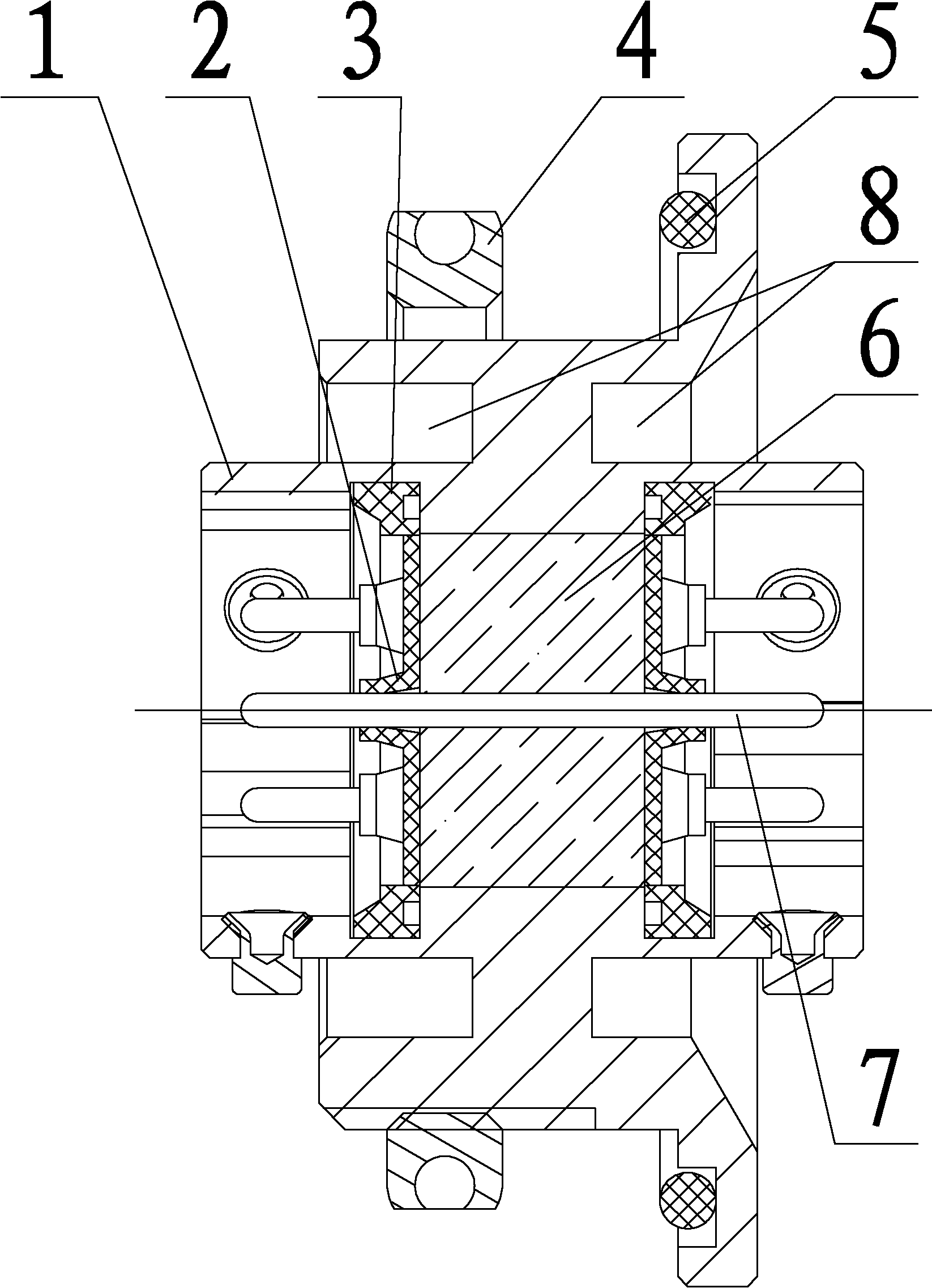 Through-wall air-tight seal electric connector