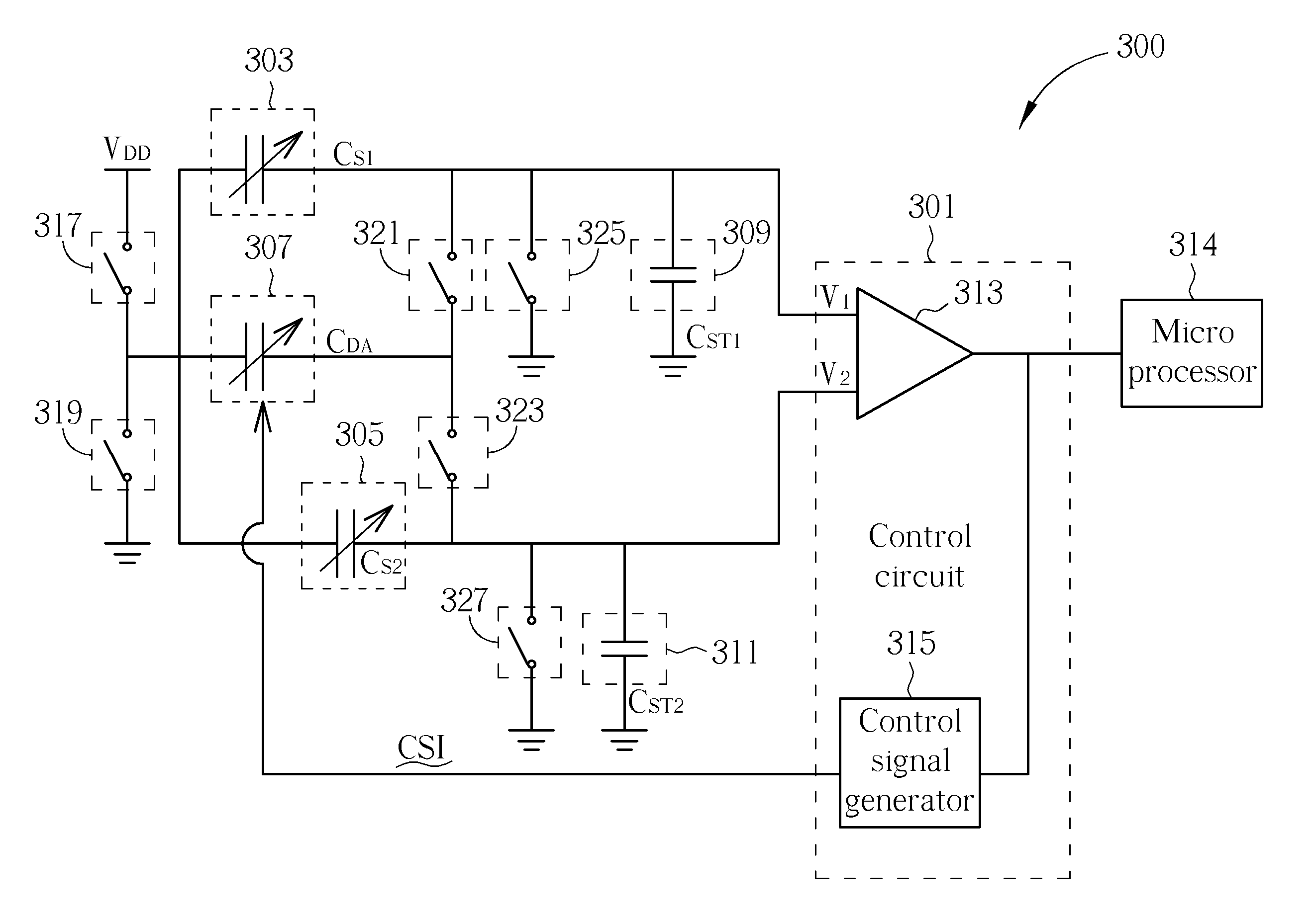 Capacitance difference detecting circuit and capacitance difference detecting method