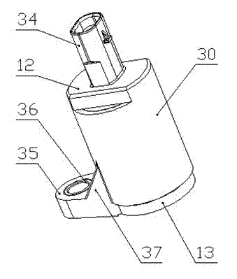 Electric magnet for actuating mechanism magnetic valve of electronic control system of automobile