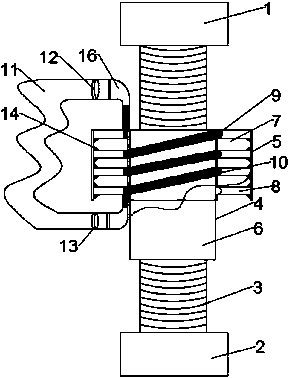 Internal circular cooling ball screw device