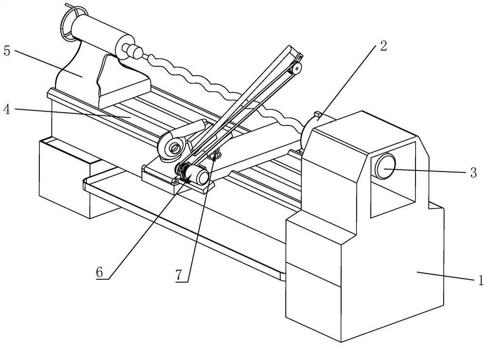 Lathe for screw machining of screw rod pump