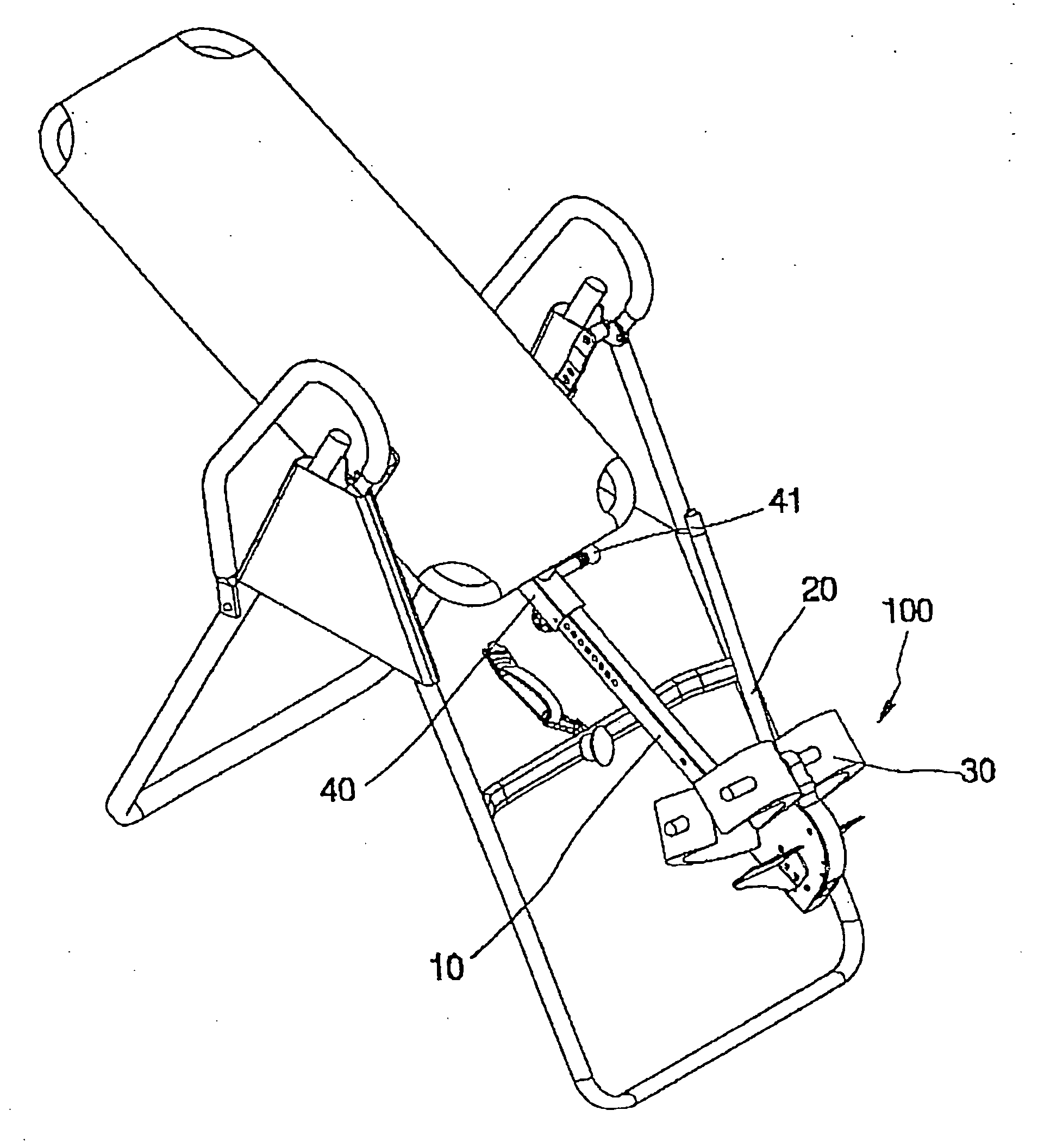 Feet-binding apparatus for a tilting inversion exercise machine