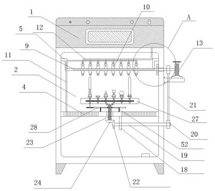 Six-station rotating disc type sand blasting machine