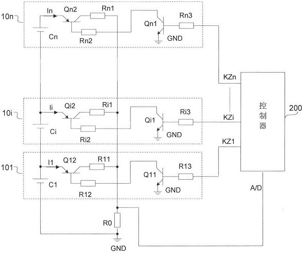 A voltage acquisition circuit for battery management system