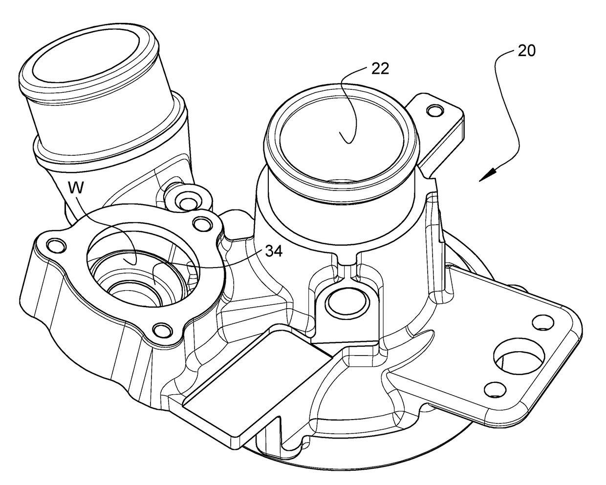Compressor recirculation valve with valve seat structure for suppressing noise upon opening of valve