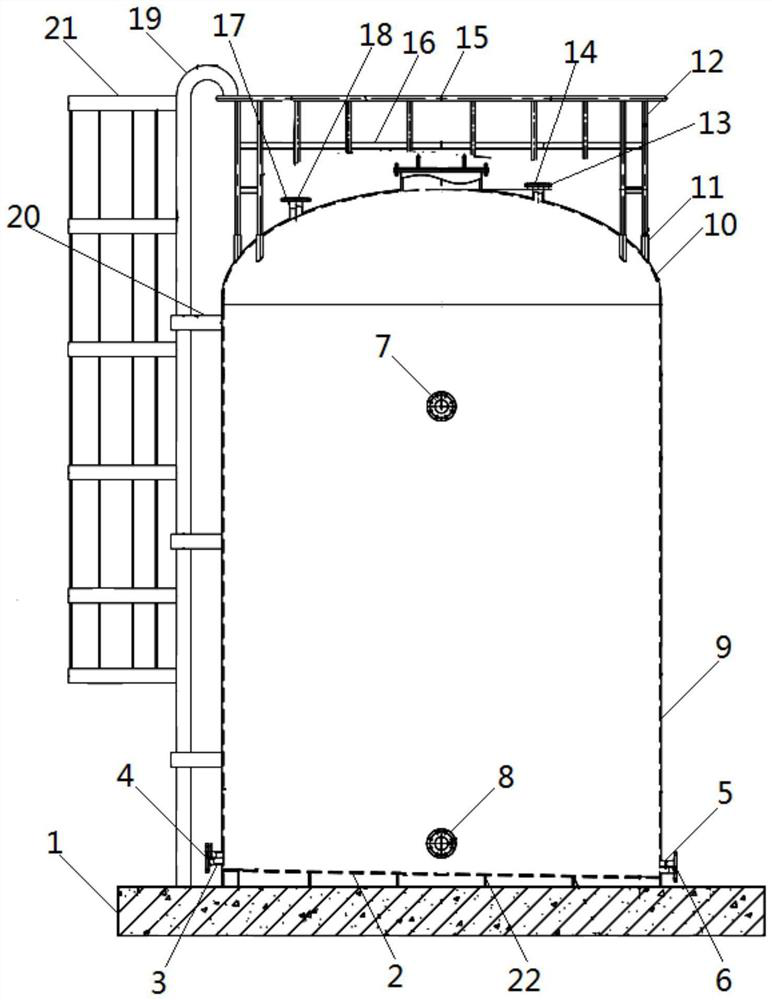 Steel rotational molding PFA vertical storage tank