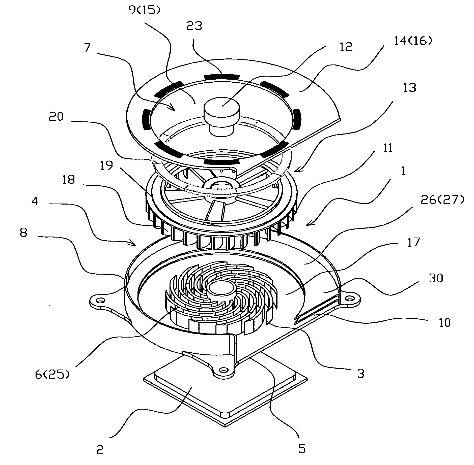 Integrated cooler for electronic devices