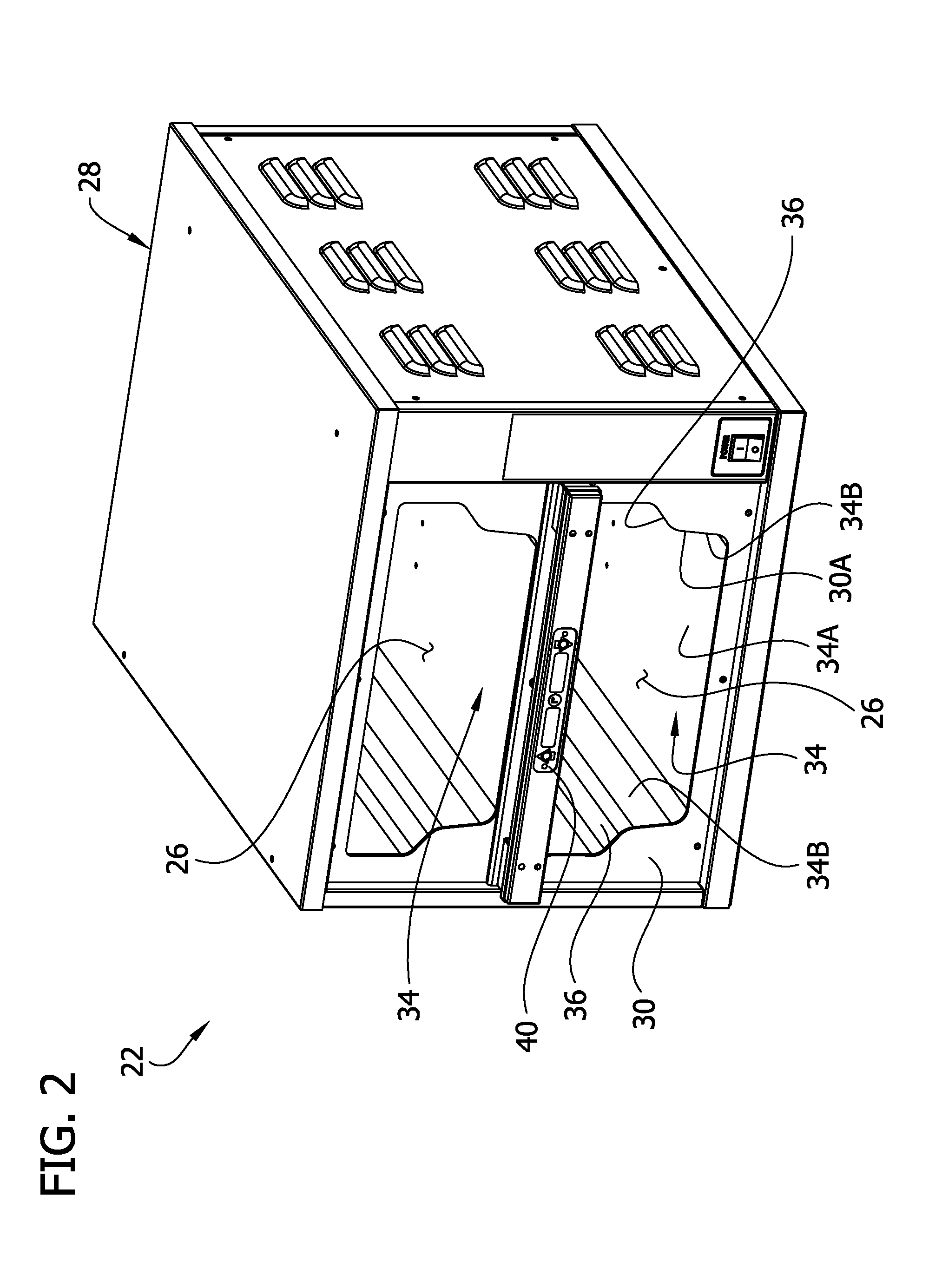 Oven and apparatus for holding a food item in an oven cavity