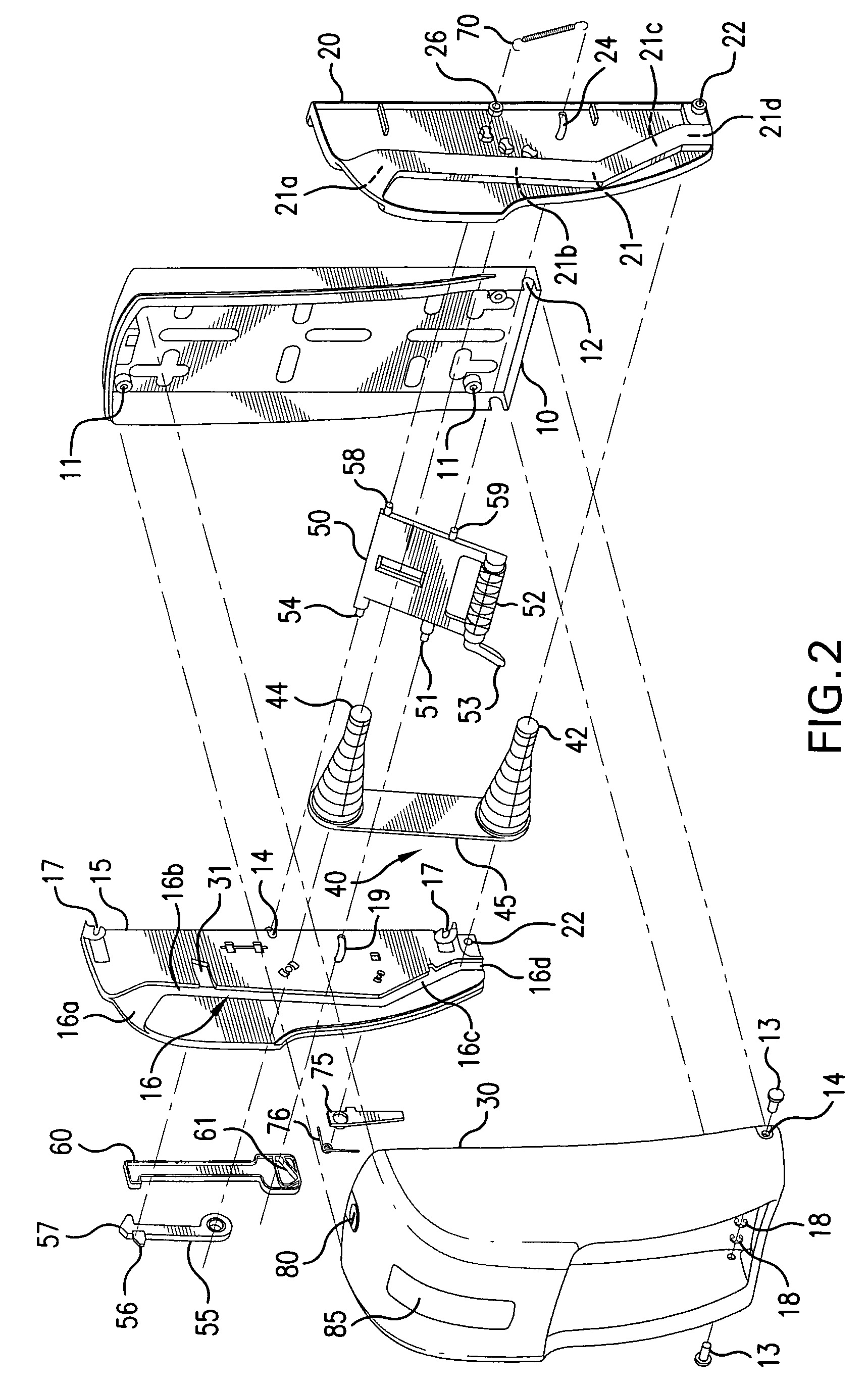 Dispenser that automatically transfers rolls of absorbent material, method of reloading same, and rolls of absorbent material for use in same