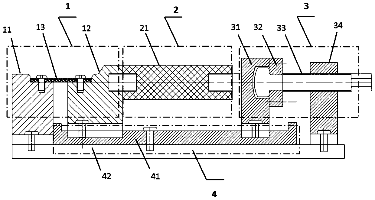 An in-situ tension and compression experimental device for x-ray stress test calibration