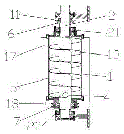 Food residue and water separating unit and method