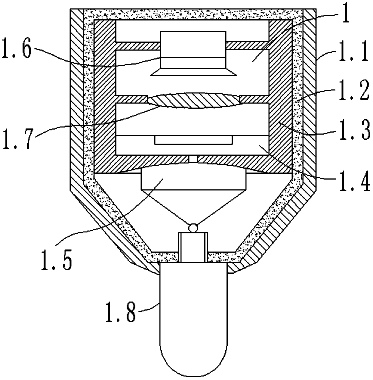 Distributed optical fiber temperature measuring device and method for oil and gas wells