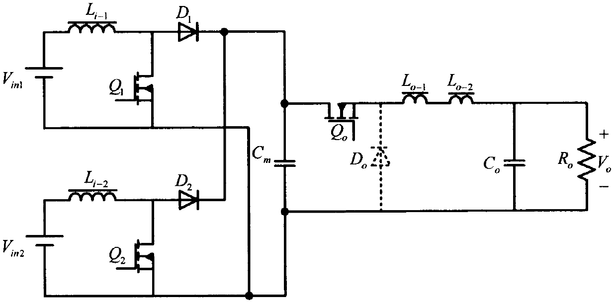 Parallel multi input coupled inductor buck and boost converter