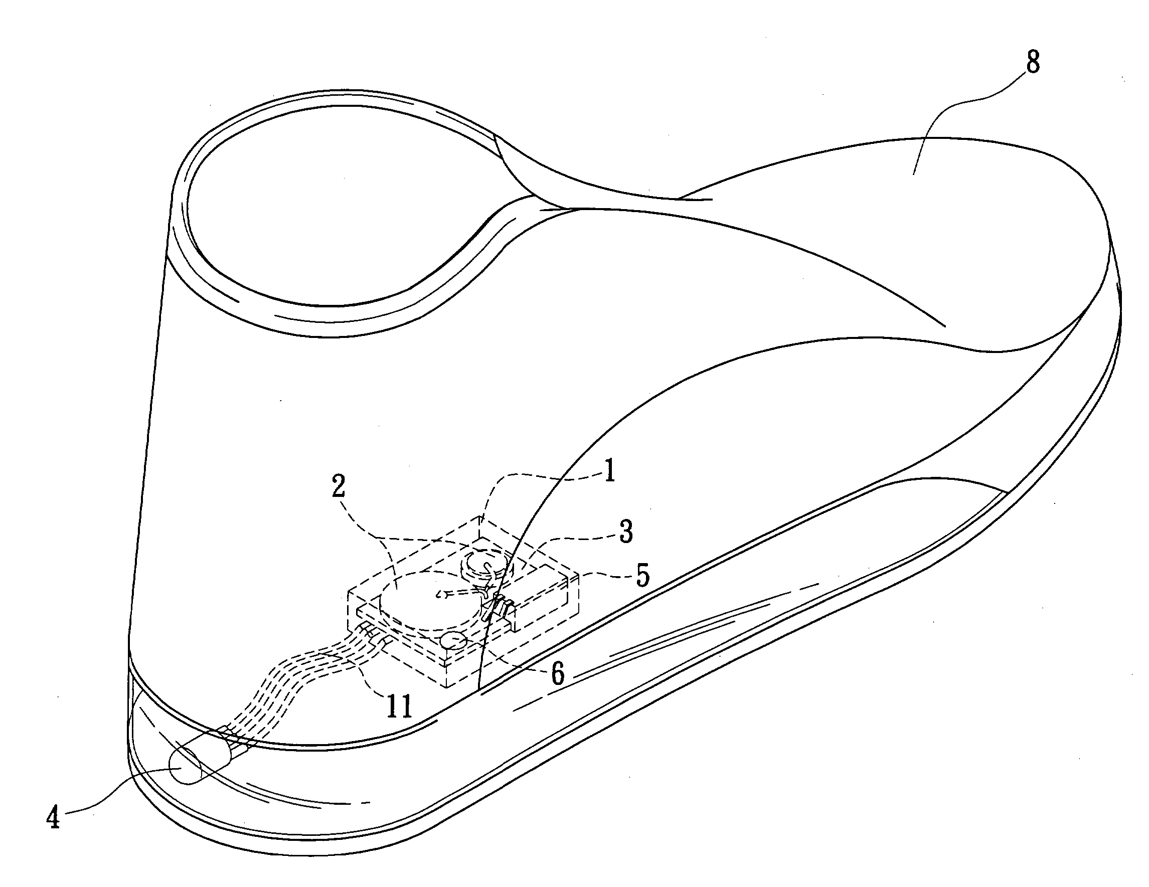 Shoe light device with multiple color variations