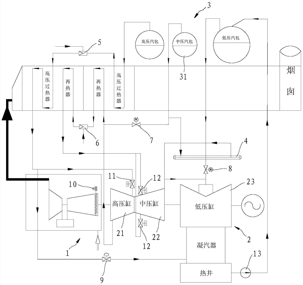Sliding parameter shutdown method for gas-steam combined cycle unit