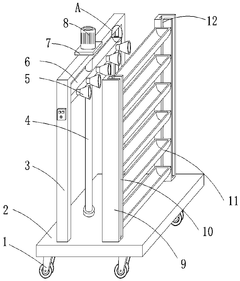 Stand column type strawberry planting device