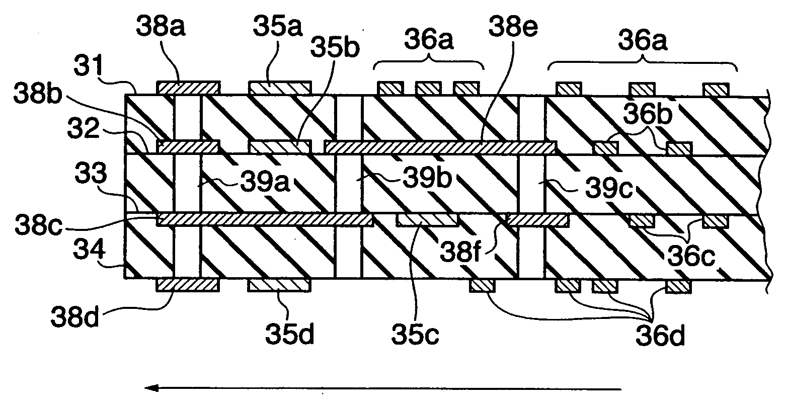 Multi-layered printed wiring board