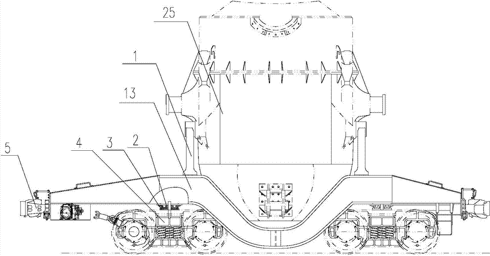 Self-driven bogie structure rail vehicle