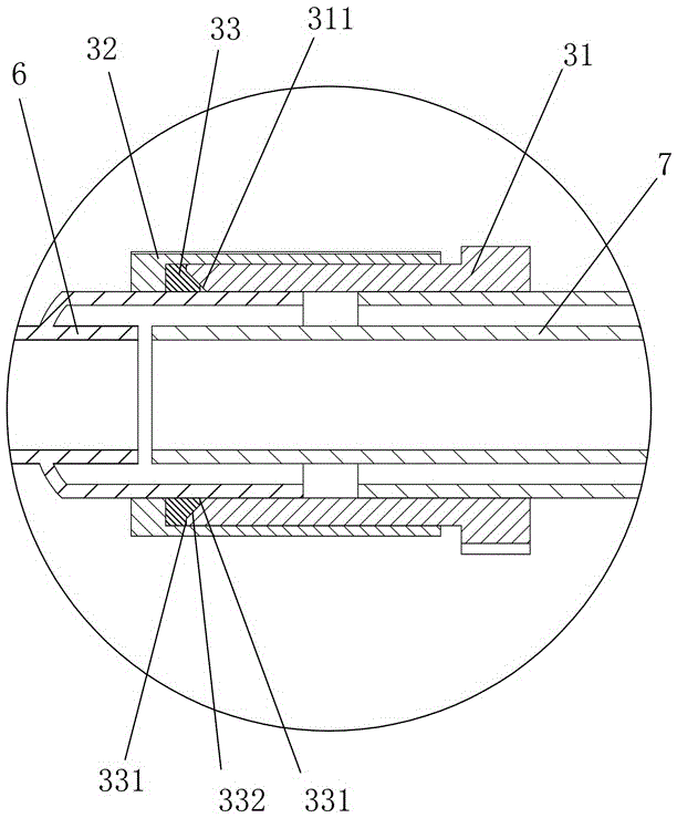 Diffusion furnace tail gas cooling device