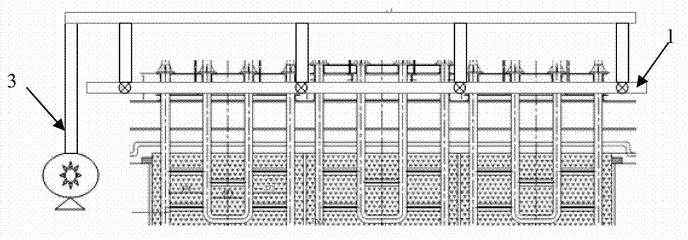 Furnace pressure control structure of rotary hearth furnace