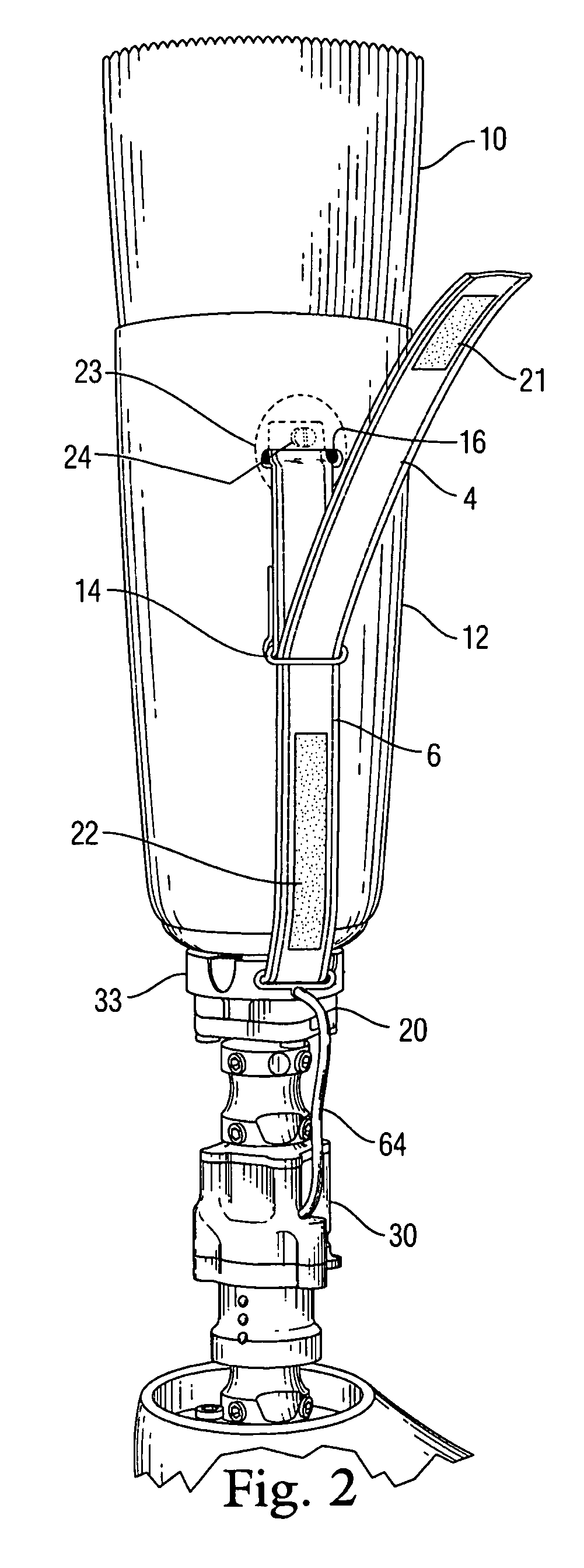 Anti-slip attachment and drainage system for prosthetics