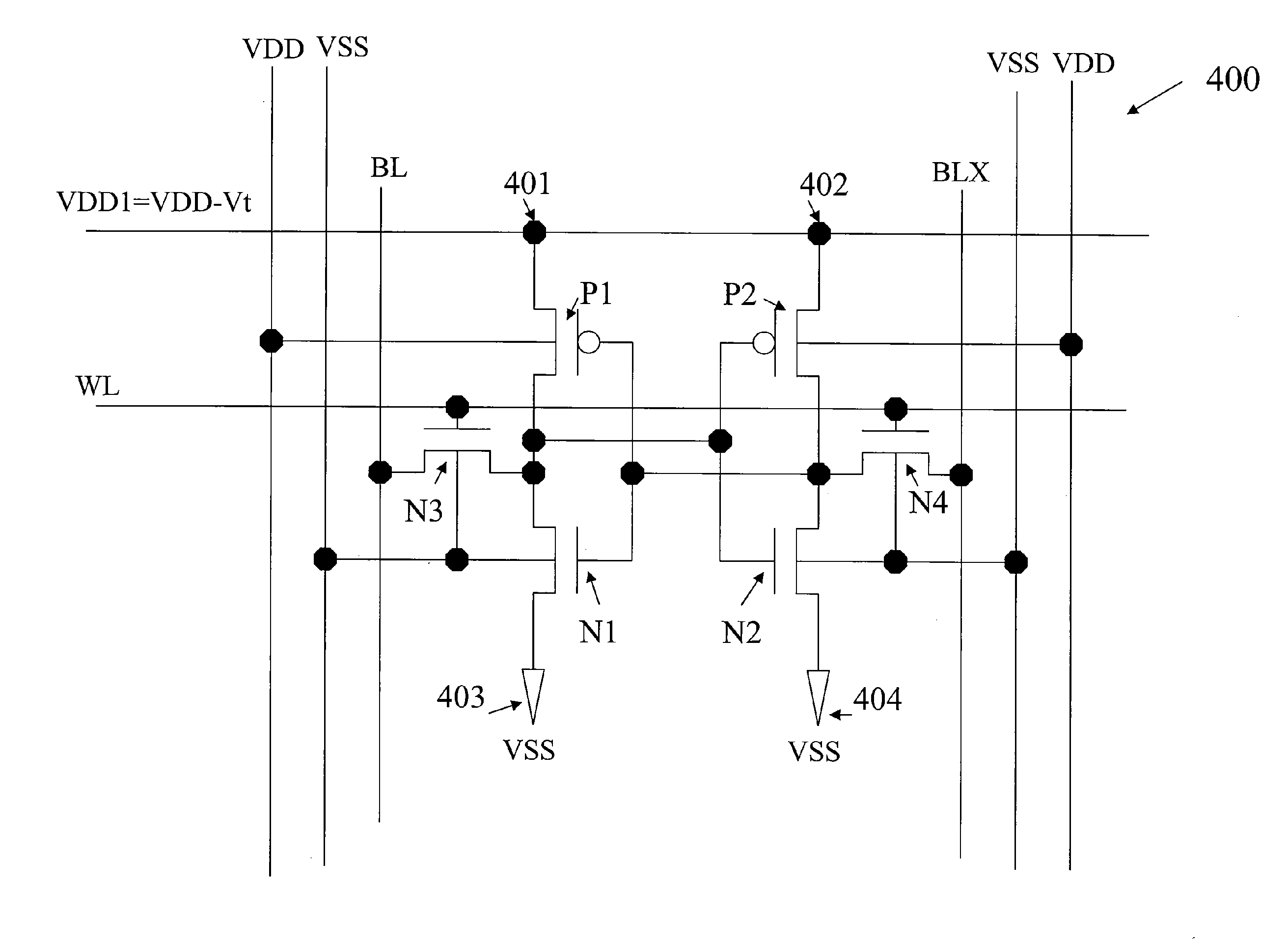 Power line decoding method for an memory array