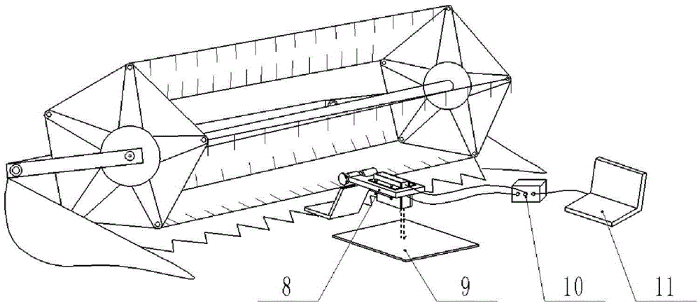 A device and method for detecting the lifting speed of a combine harvester header